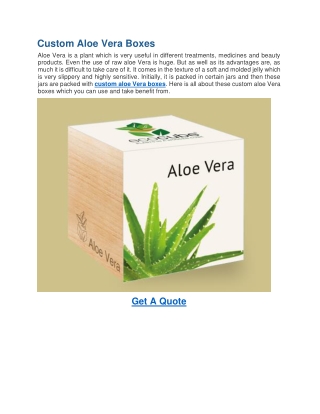 Custom Aloe Vera Boxes-Shopping Bags