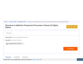 Directions in Addiction Treatment &amp; Prevention, Volume 22, Digital Edition