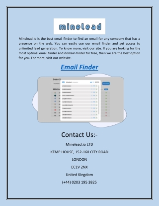 Email Finder | Minelead.io