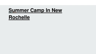 Summer Camp In New Rochelle
