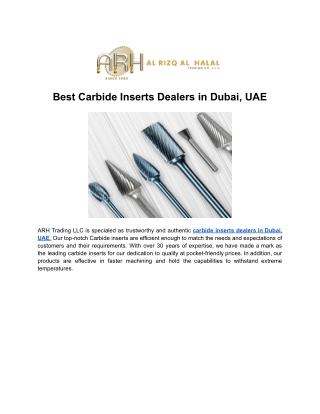 Best Carbide Inserts Dealers in Dubai, UAE