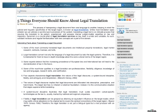 5 Things Everyone Should Know About Legal Translation