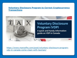 Voluntary Disclosure Program to Correct Cryptocurrency Transactions