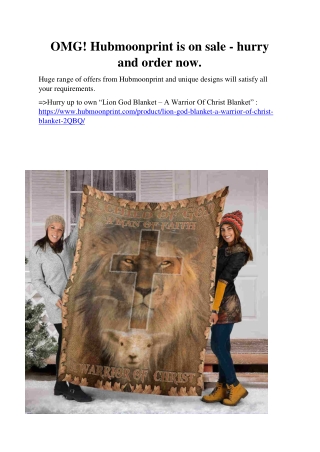 Lion God Blanket – A Warrior Of Christ Blanket