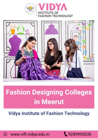 Best Fashion Designing Institute in Meerut | Best Fashion Design College