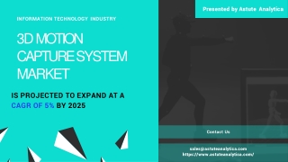 3D Motion Capture System Market 2020 global outlook, research, trends, and forec