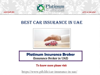 Best Car Insurance in UAE