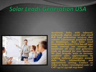 Solar Leads Generation USA