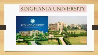 Singhania University Jhunjhunu is not a Fake University