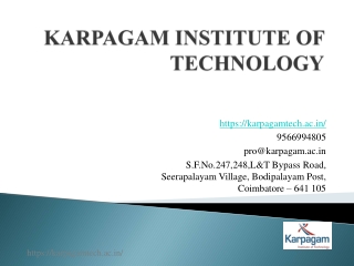 Best B.Tech in Information Technology Colleges in Coimbatore - KIT