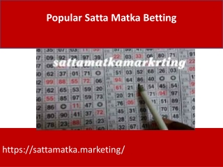 Popular Satta Matka Betting