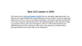 Best Civil Lawyer in Delhi