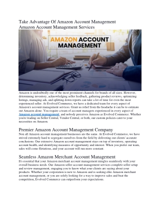 Amazon Account Management