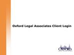 Oxford Legal Associates Client Login