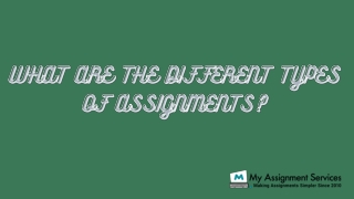 What Are The Different Types Of Assignments- Online Assignment Help Australia