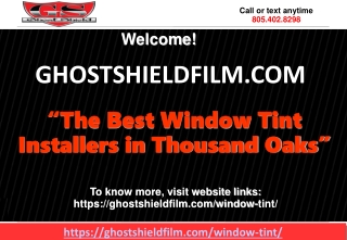 Window Tint Film Installer Thousand Oaks