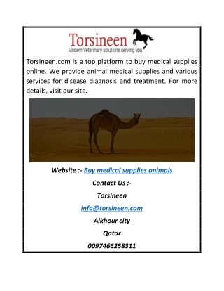 Buy Medical Supplies Animals | Torsineen.com