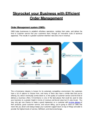 Skyrocket your Business with Efficient Order Management