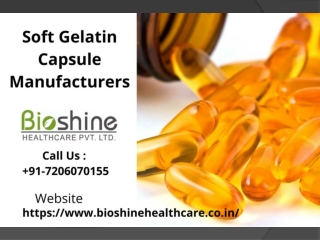 Trusted Producers of Soft Gelatin Capsules