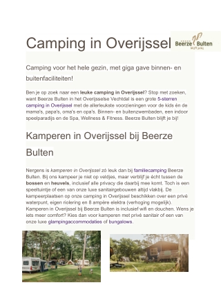 Camping Overijssel