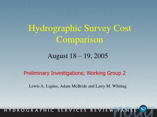 Hydrographic Survey Cost Comparison