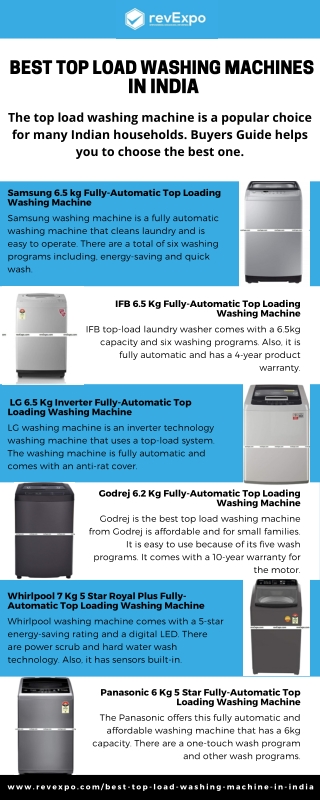 Best Top Load Washing Machine in IndiaTop load washing machine price