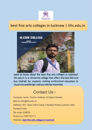 best fine arts colleges in lucknow  tihs.edu.in