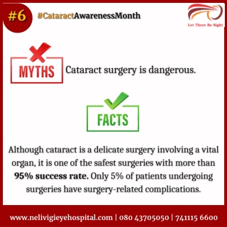 Myth #6 about Cataracts | Best Eye Hospitals in Bellandur | Nelivigi Eye