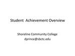 Student Achievement Overview