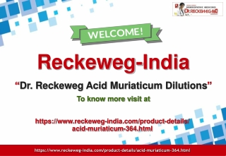 Dr. Reckeweg Acid Muriaticum Dilutions
