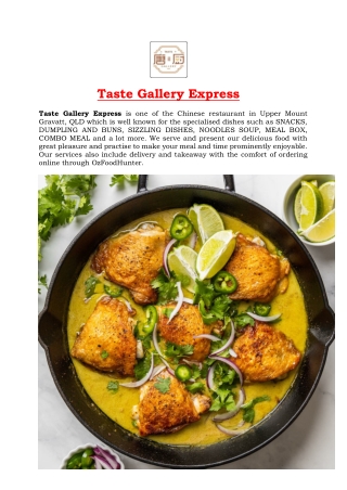 5% Off - Taste Gallery Express Upper Mount Gravatt Menu, QLD