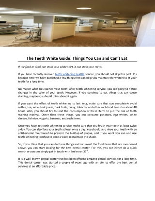 The Teeth White Guide- Things You Can and Can’t Eat