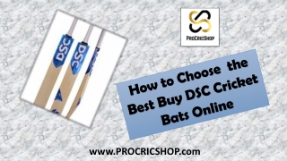 How to choose the Best Buy DSC Cricket Bats Online