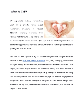 Best IVF Centers in Kolkata _ Low IVF Cost Treatment in Kolkata - Vinsfertility