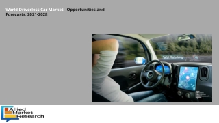 World Driverless Car Market - Will Dominate In Coming Years?