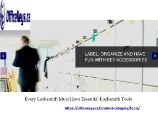 Every Locksmith Must Have Essential Locksmith Tools