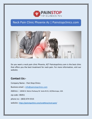 neck pain clinic Phoenix AZ