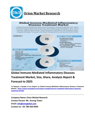 Global Immune-Mediated Inflammatory Diseases Treatment Market Trends, Size, Comp
