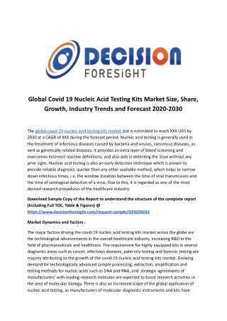 Global Covid 19 Nucleic Acid Testing Kits Market.docx