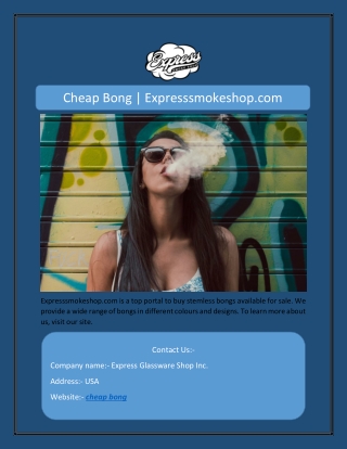 Cheap Bong | Expresssmokeshop.com