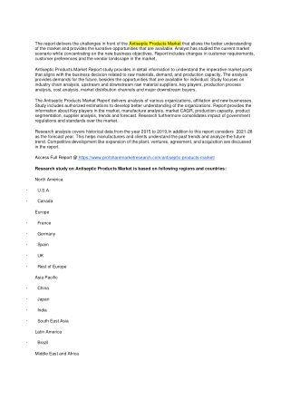 Antiseptic Products Market