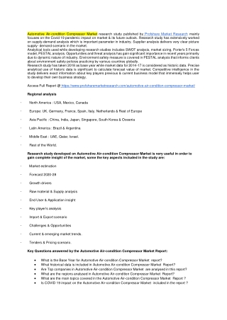 Automotive Air-condition Compressor Market