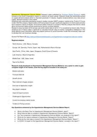 Hypertension Management Devices Market