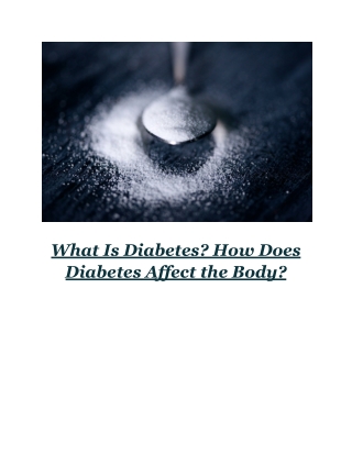 All About Diabetes