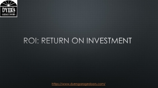 ROI RETURN ON INVESTMENT