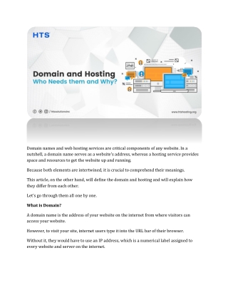 Domain and Hosting: Who Needs them and Why?