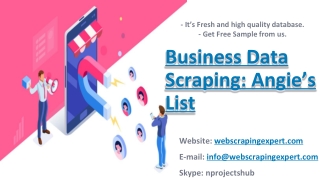 Business Data Scraping Angie’s List
