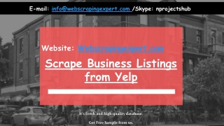 Scrape Business Listings from Yelp