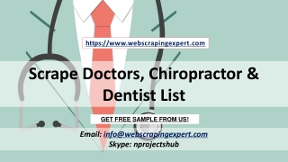 Scrape Doctors, Chiropractor & Dentist List