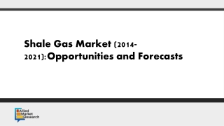 Shale Gas Market (2014-2021):Opportunities and Forecasts, 2014-2021